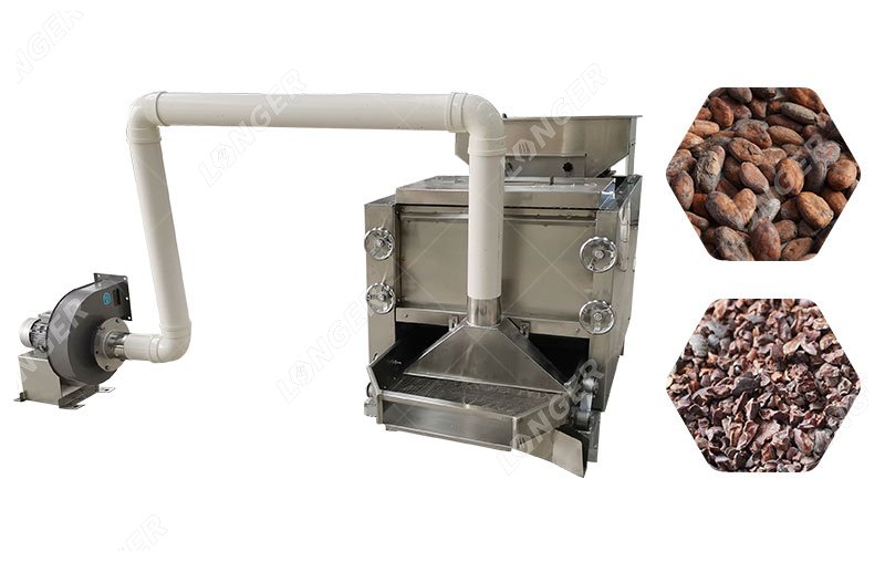 Máquina de descascarado de grano de cacao industrial
