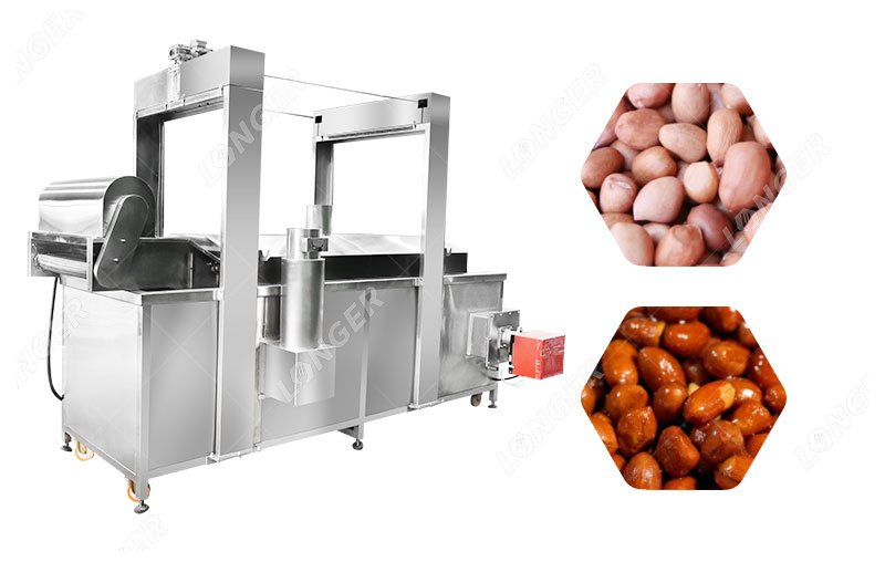 Máquina freidora de cacahuete maní industrial