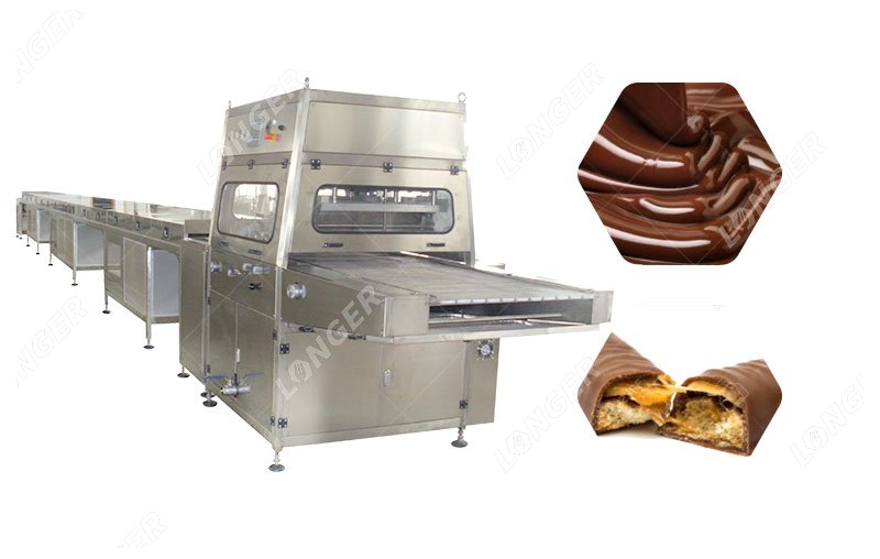 máquina bañadora de chocolate de 600 mm ancho