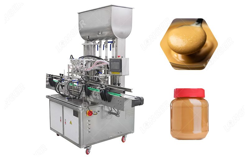  Máquina de llenado de mantequilla de maní almendras 100-1000ml