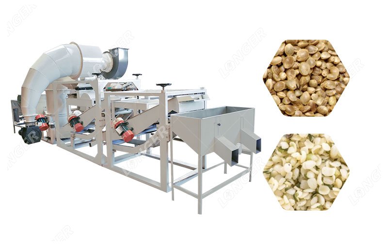 Máquina descascaradora automática de semillas de cáñamo