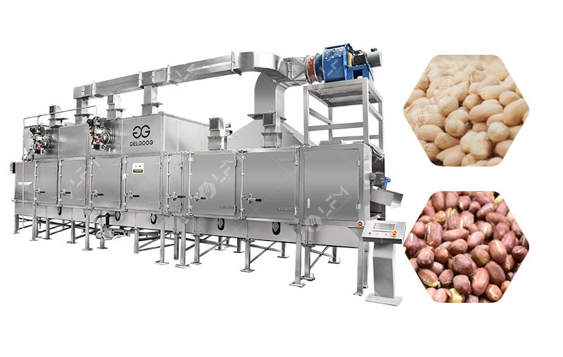 Máquina tostadora de cacahuetes automática de 500 kg/h