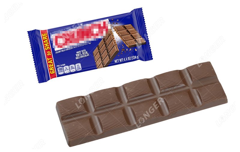 barra de chocolate empacada