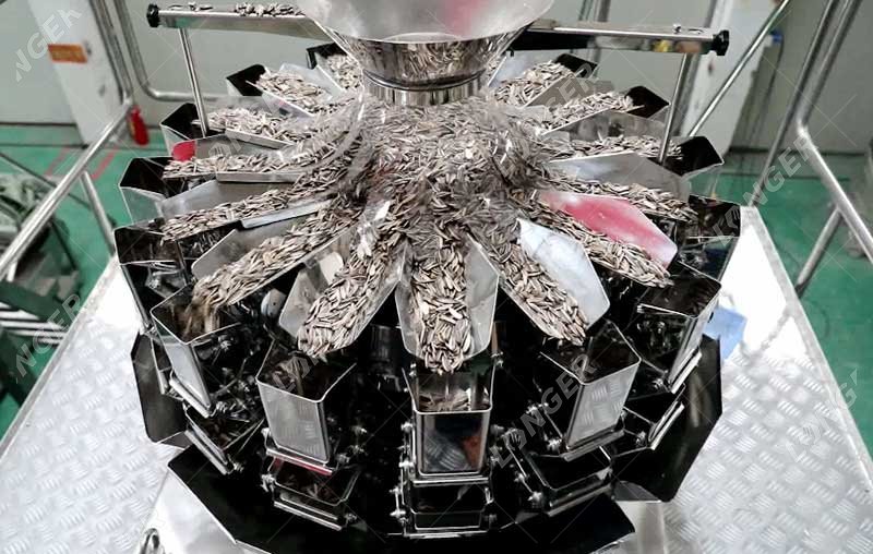 máquina envasadora de nueces con control PLC