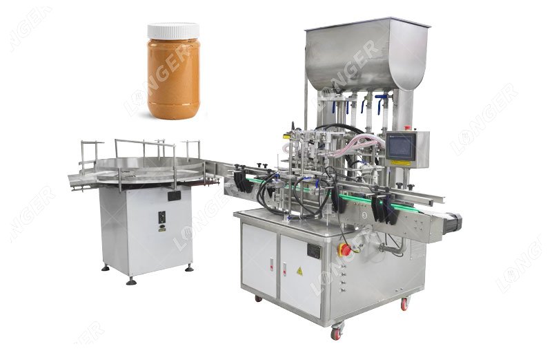 máquina llenadora de mantequilla de maní Control PLC