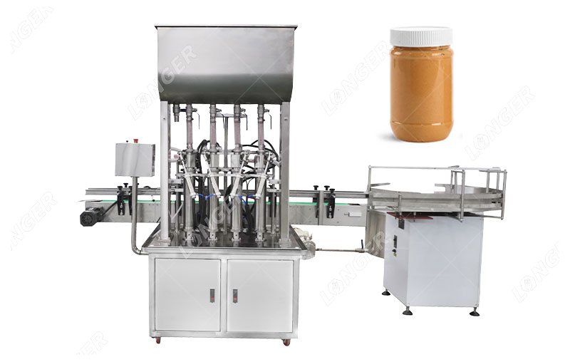 máquina automática de llenado de mantequilla de almendras