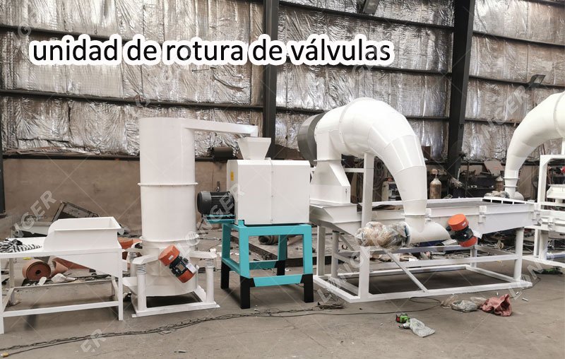 Unidad de rotura de válvulas de Sacha Inchi