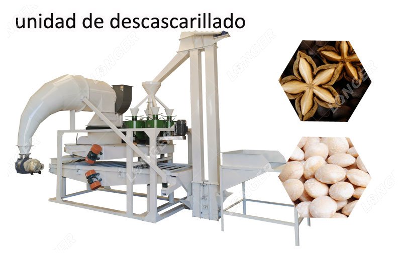 Unidad de descascarillado de Sacha Inchi