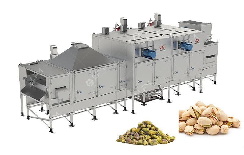 máquina para tostar macadamias 2 t/h